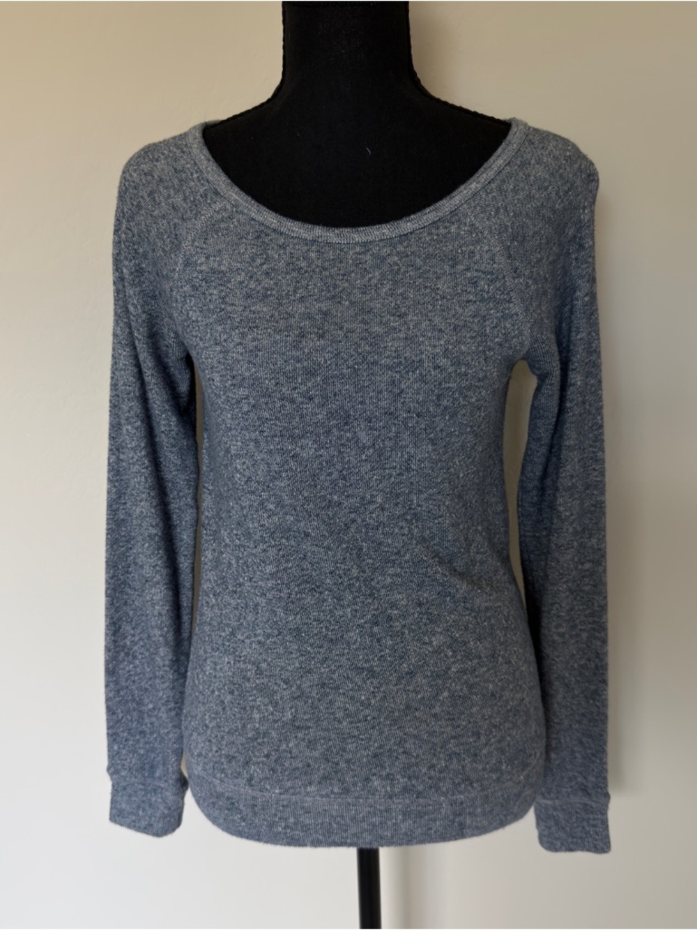 Express Women's Crewneck Sweater - Heather Gray-Blue